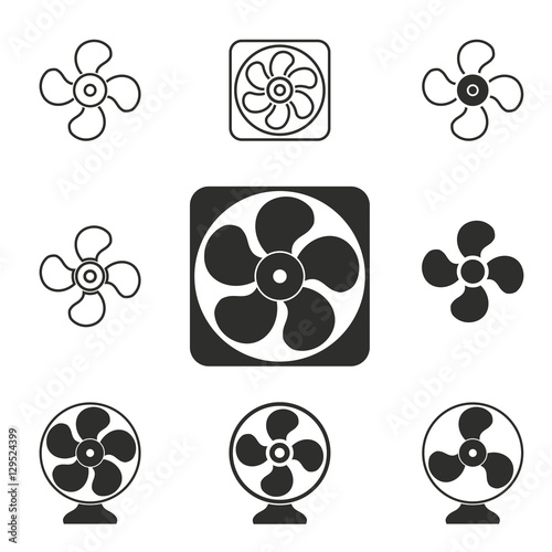 Fan icon set.