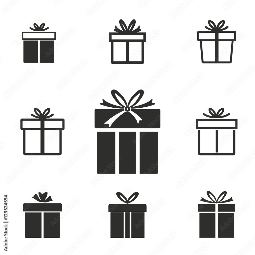 Gift Box icon set. Gift Box icon set.