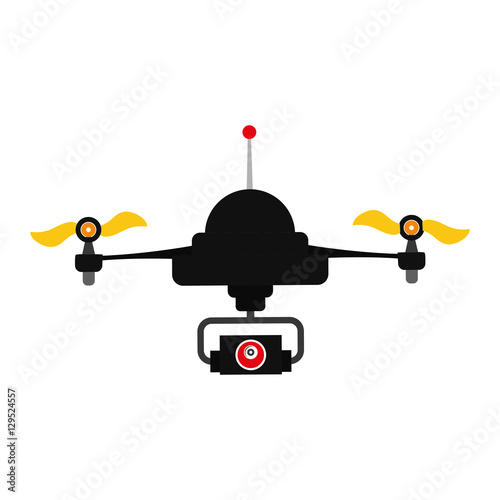 Drone robot technology icon vector illustration graphic design