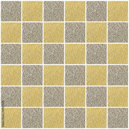 Collage consisting of polenta and cut wheat cereals. Healthy vegetarian lifestyle concept. Food textured background.