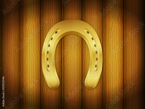 horseshoe wood background