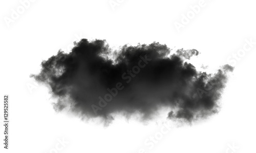 black cloud on white