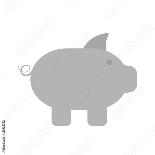 piggy bank money cash safety gray color vector illustration eps 10