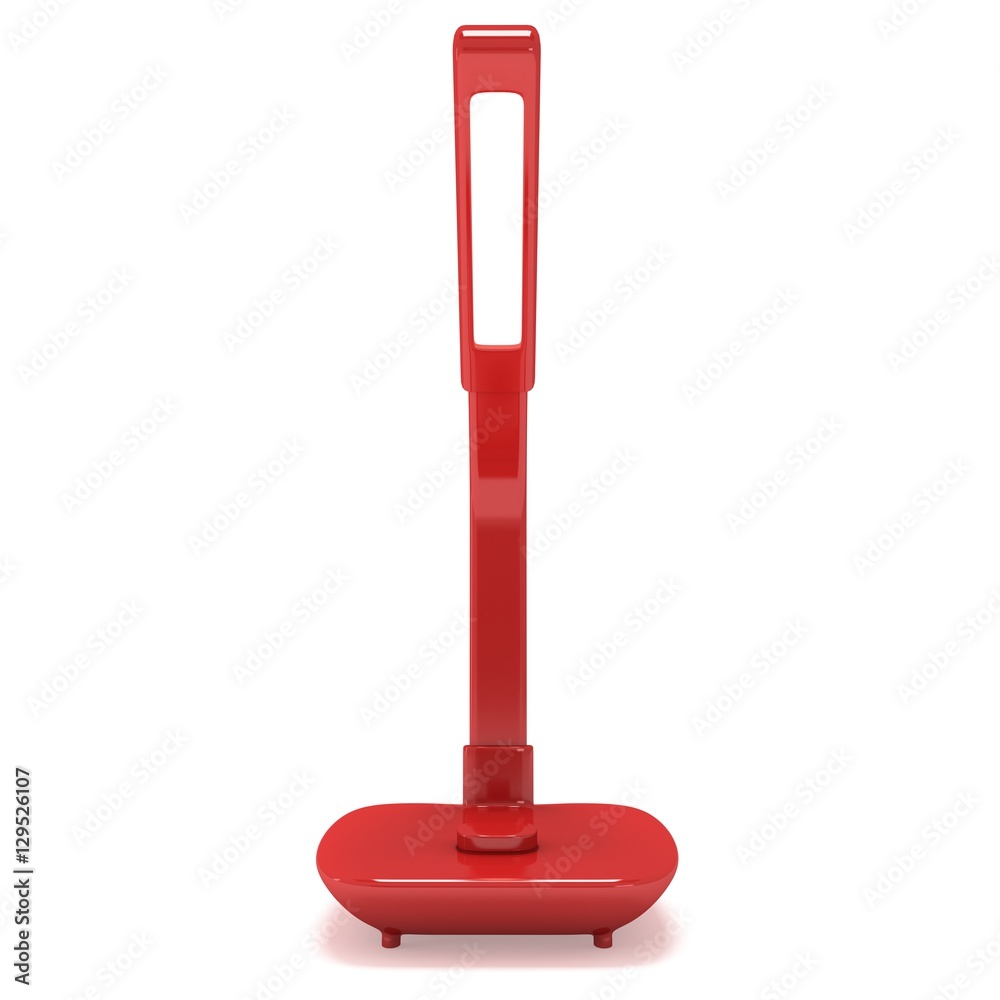Led Sensor Desk Red Lamp. 3D render isolated on white background. Template for Object Presentation. Led Sensor Desk Red Lamp. 3D render isolated on white background. Template for Object Presentation.