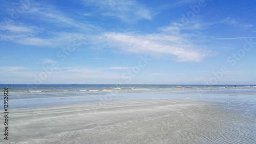 Beautiful Thailand beach with blue sky