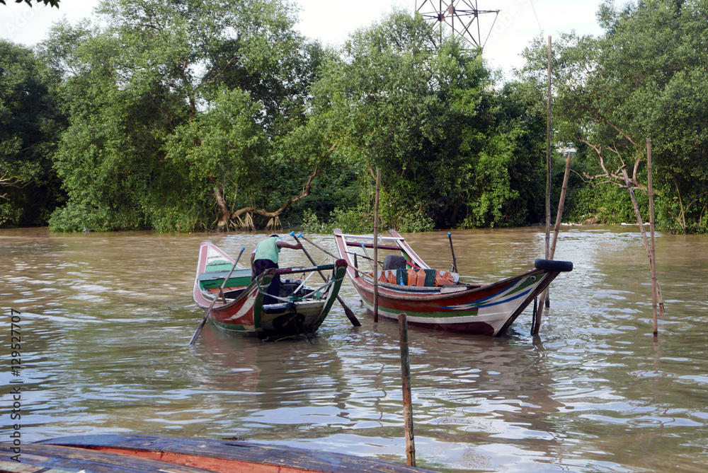 Obraz premium Barques birmanes.