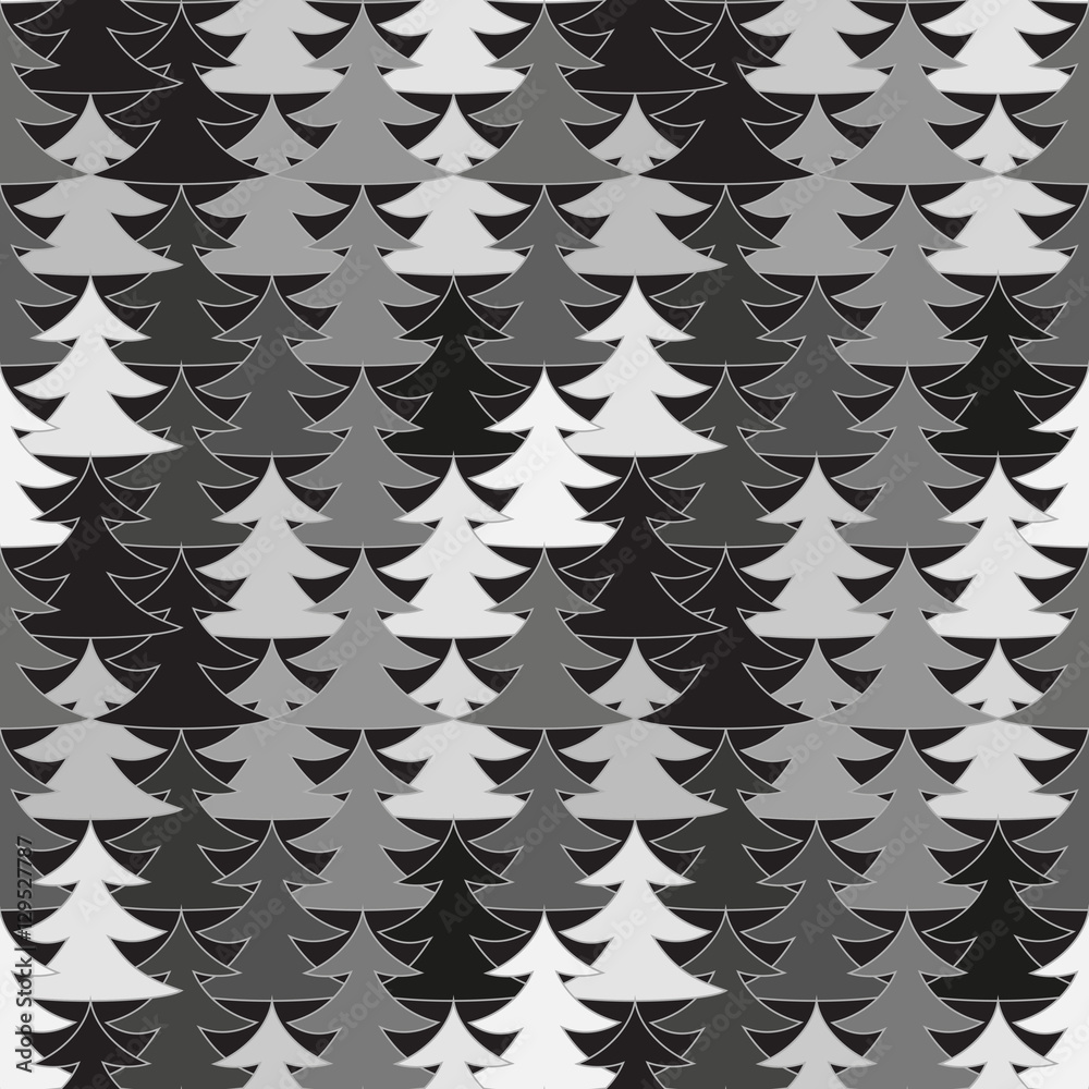 Obraz premium Seamless pattern from Christmas trees