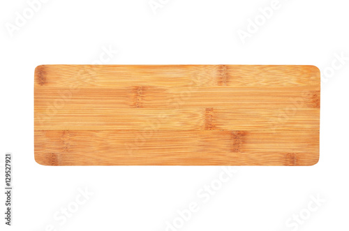 Wooden plank on white
