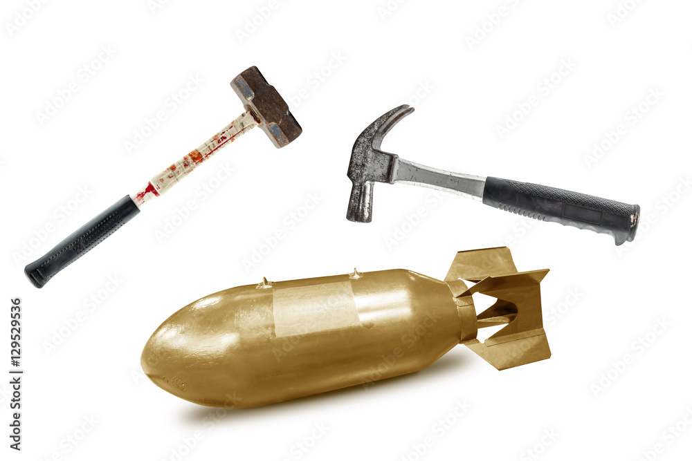 hammers hitting the bomb Stock Photo Adobe Stock