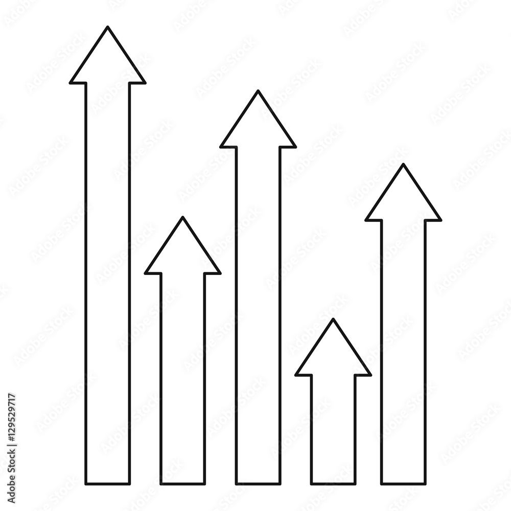 Arrows pointing up icon. Outline illustration of arrows pointing up vector icon for webicon. Outline illustration of vector icon for web Arrows pointing up icon. Outline illustration of arrows pointing up vector icon for webicon. Outline illustration of vector icon for web