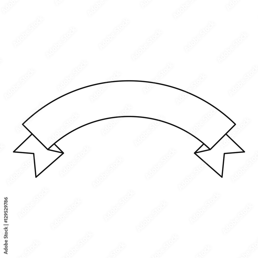 Ribbon banner icon. Outline illustration of ribbon banner vector icon for webicon. Outline illustration of vector icon for web