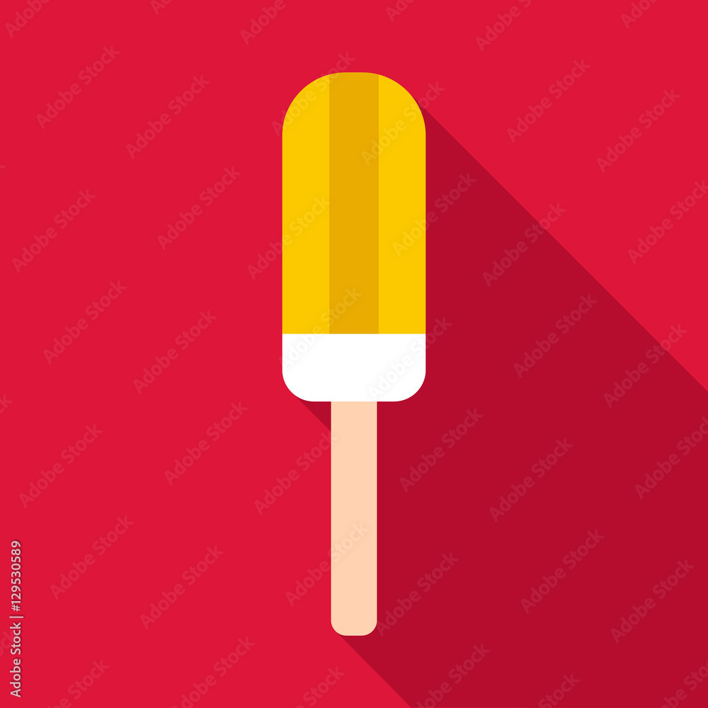 Fruit ice cream icon. Flat illustration of fruit ice cream vector icon for web isolated on baby blue background Fruit ice cream icon. Flat illustration of fruit ice cream vector icon for web isolated on baby blue background