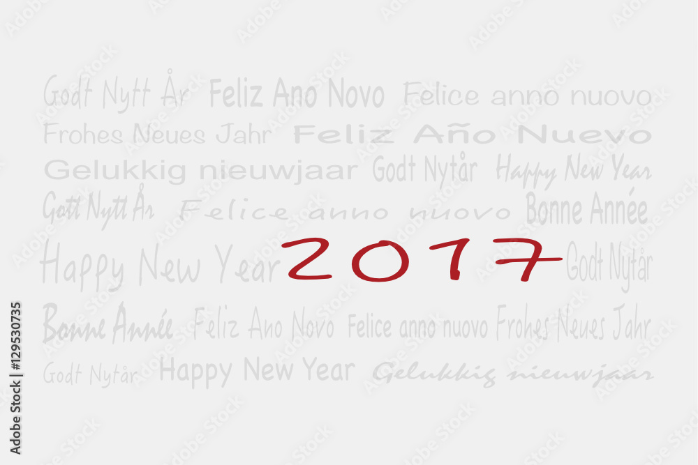 Fototapeta premium Frohes Neues Jahr 2017