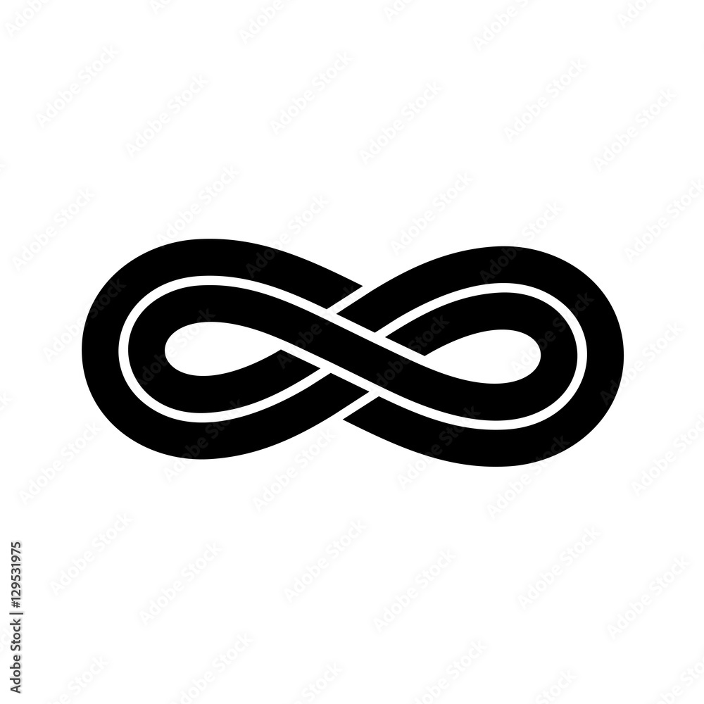 Black infinity knot logo Black infinity knot logo