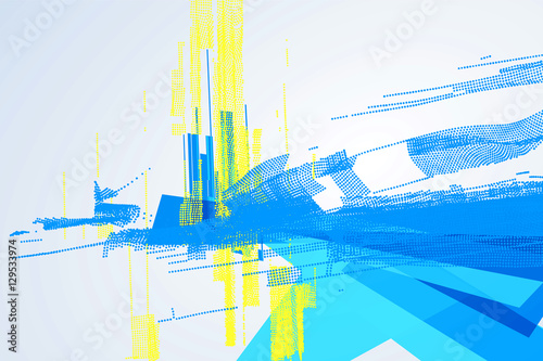 Abstract graphic design, a sense of science and technology background.