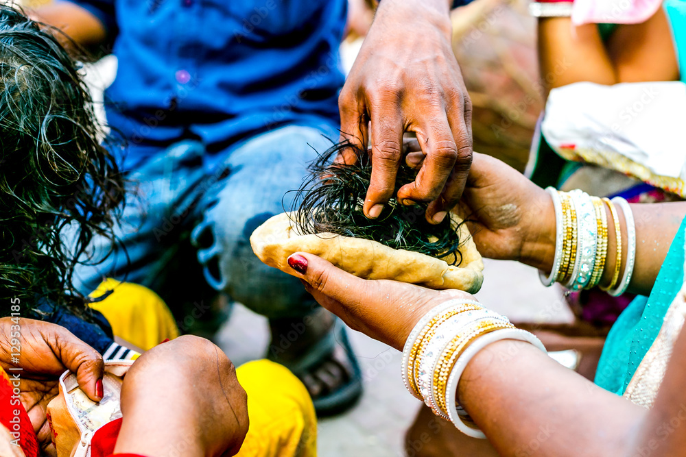 Mundan or removal of birth hairs in Hinduism is praised as actual birth