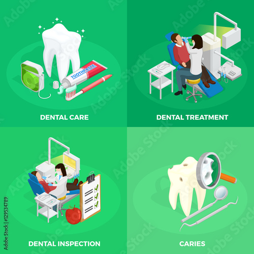 Stomatology Isometric Concept