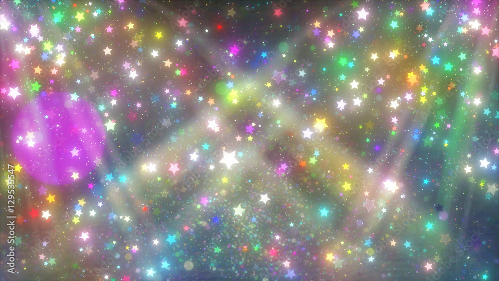 Obraz premium 入射光とキラキラパーティクル