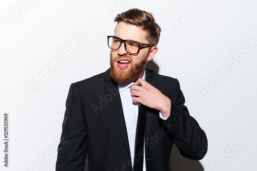 Young business man in glasses