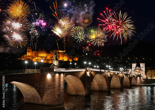 Photography Feuerwerk über Heidelberg