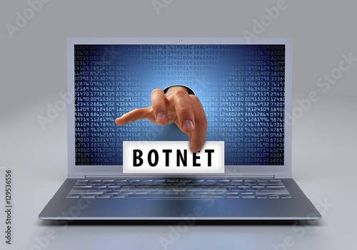 Botnet - Computer sign hand Laptop notice photo