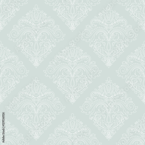 Oriental classic pattern. Seamless abstract background with repeating elements. Light blue and white pattern