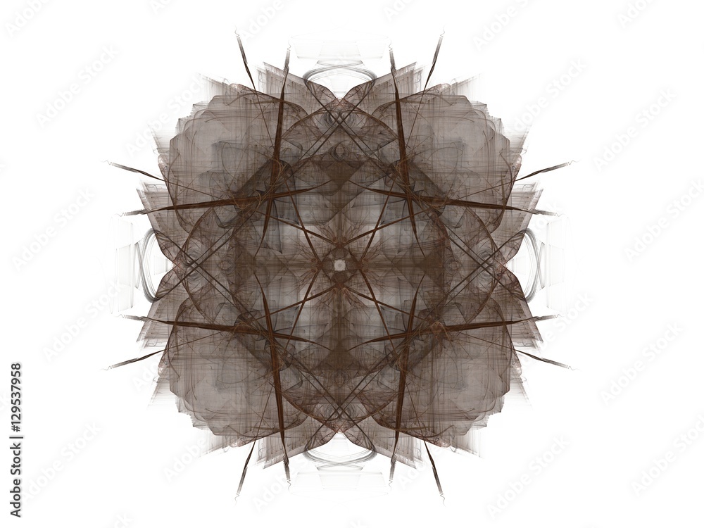Fototapeta premium Abstract fractal with a brown pattern