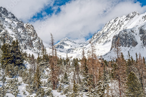 Winter in High Tatras Mountains. High Tatry. Slovakia. Vysoké Tatry.