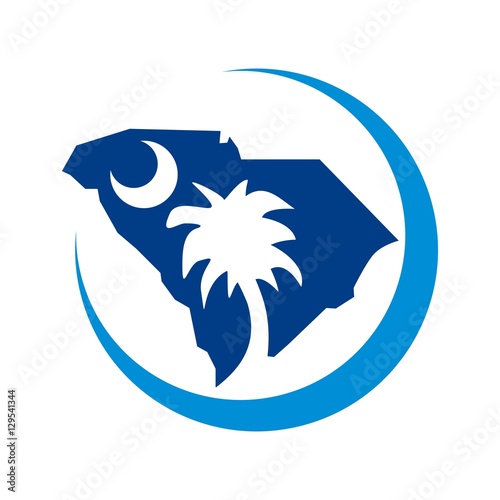 south carolina map. logo vector.