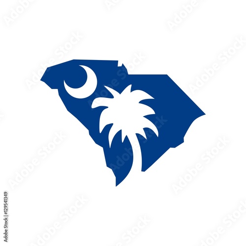 south carolina map. logo vector.