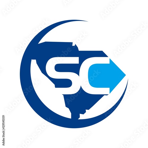 south carolina map. logo vector.