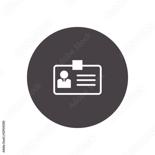 businessman badge id card icon vector