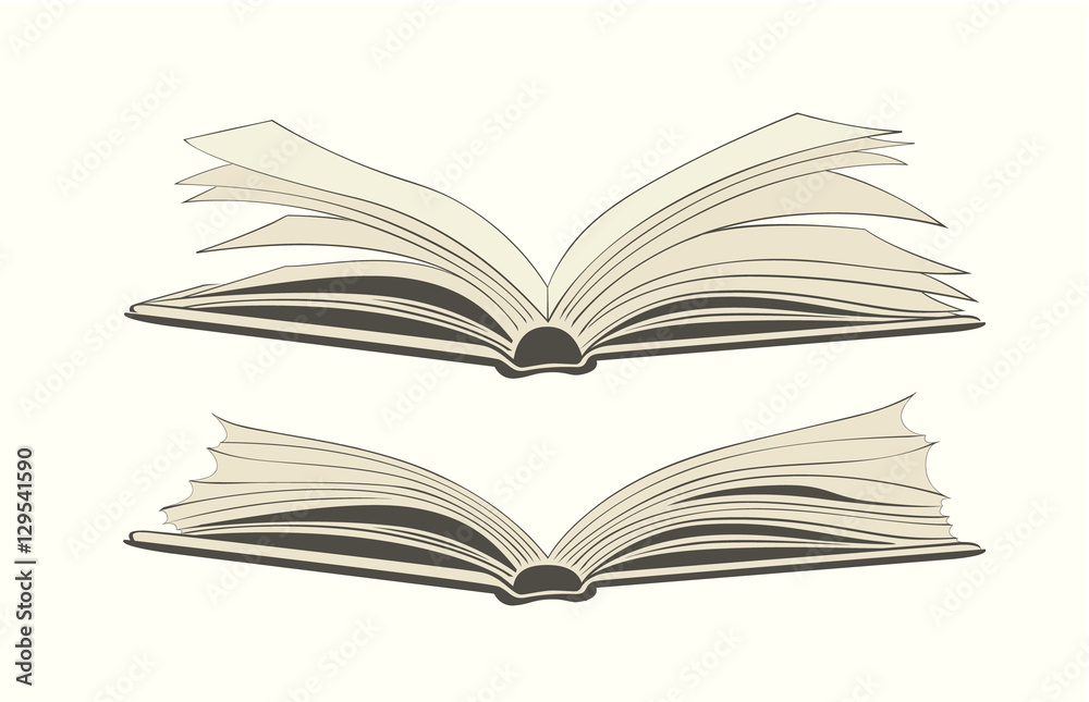 Fototapeta premium drawing an open book