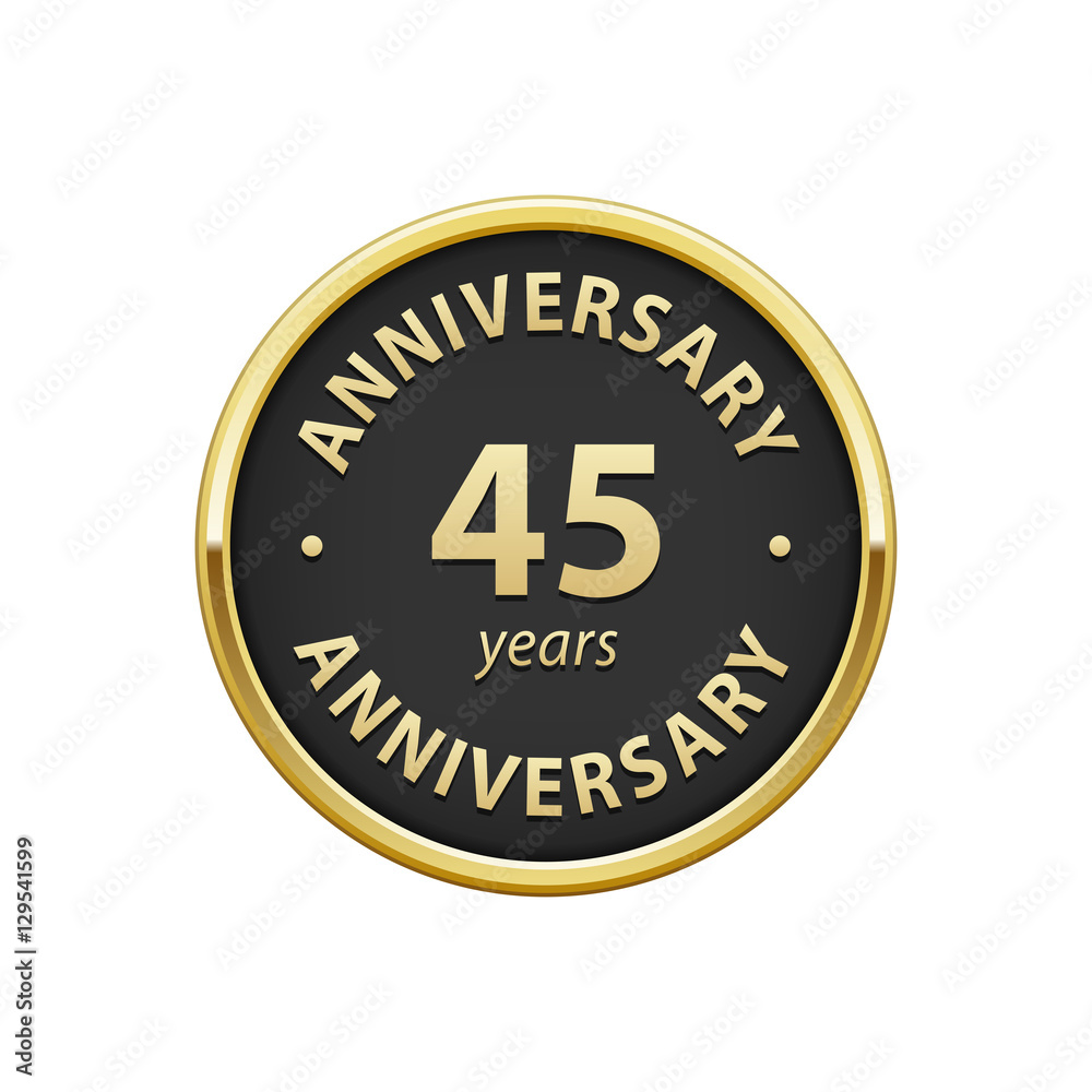 Fototapeta premium Anniversary 45 years badge