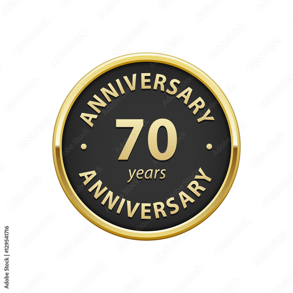 Anniversary 70 years badge 