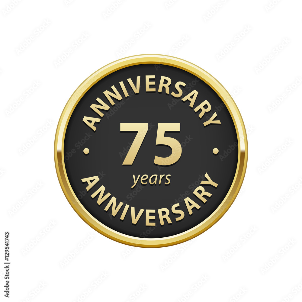Anniversary 75 years badge 