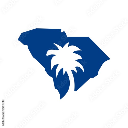 south carolina map. logo vector.
