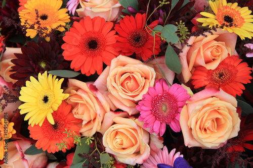 Colorful bridal flowers