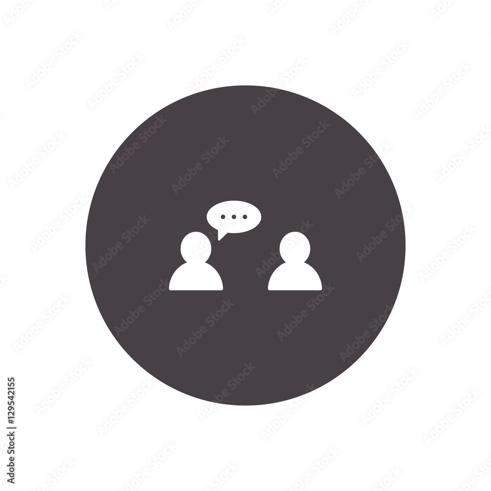 two person chatting icon vector two person chatting icon vector