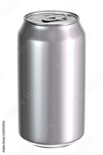 Blank aluminium beer or soft drink can 3D illustration