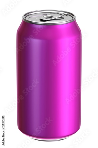 Pink aluminium drink can 3D illustration