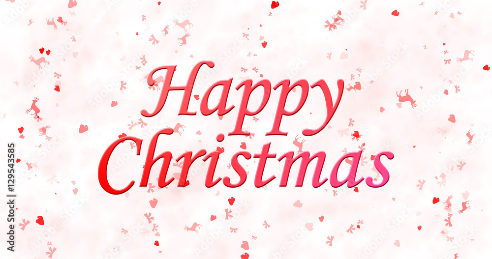 Happy Christmas text on white background