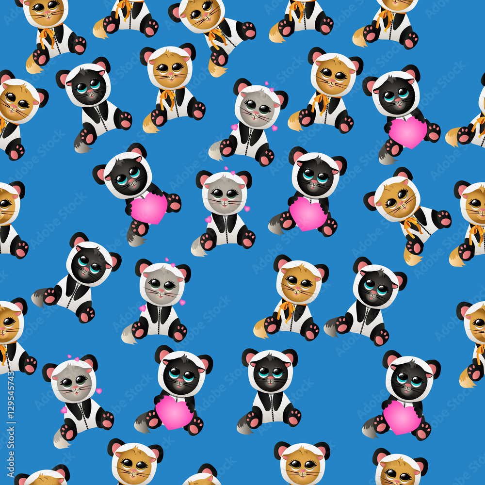 Obraz premium cat in panda costume