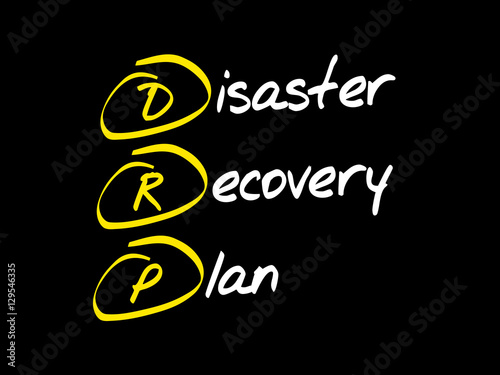 DRP - Disaster Recovery Plan, acronym business concept