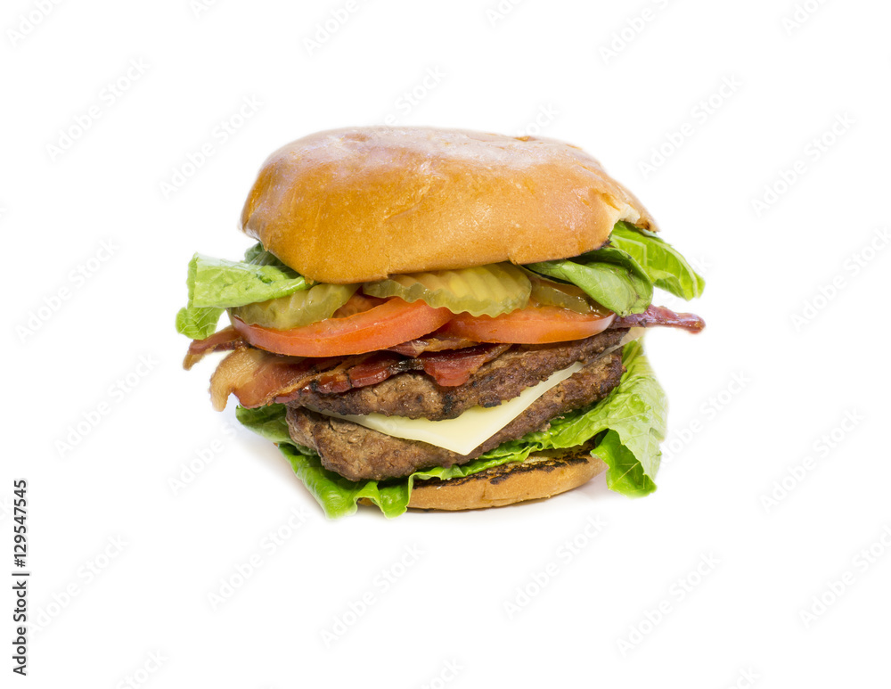 Close Up Double Bacon Cheeseburger Close Up Double Bacon Cheeseburger