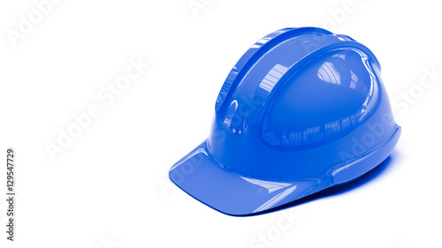 protective helmet on white background with copy space on left si