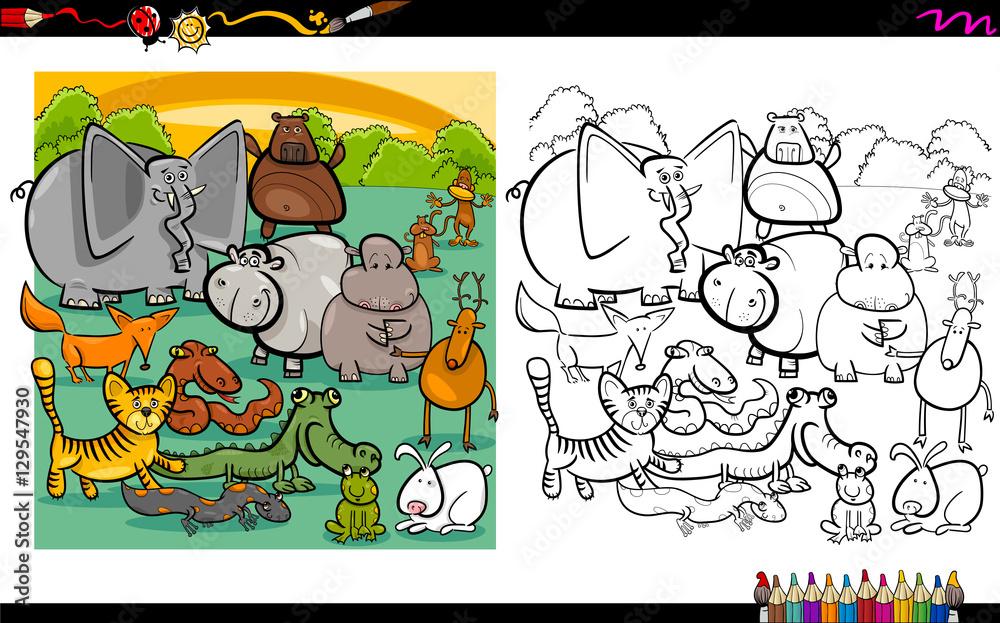 wild animals coloring page wild animals coloring page
