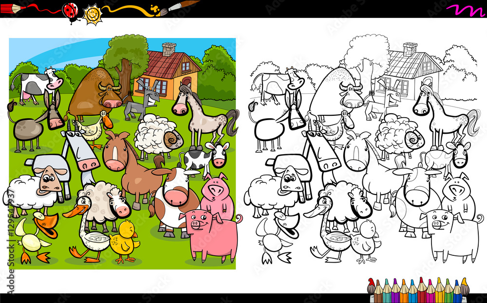 Obraz premium dog breeds coloring page