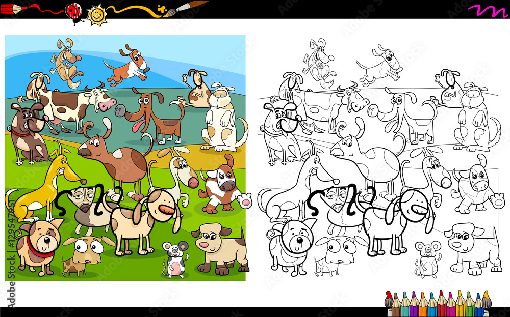 dog characters coloring page dog characters coloring page