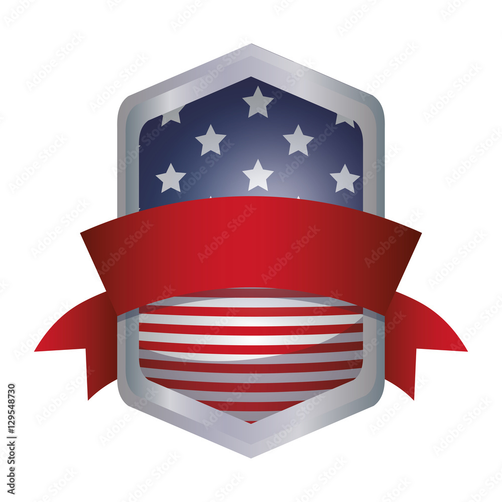 Usa flag inside frame icon. United nation us country and american states theme. Isolated design. Vector illustration Usa flag inside frame icon. United nation us country and american states theme. Isolated design. Vector illustration